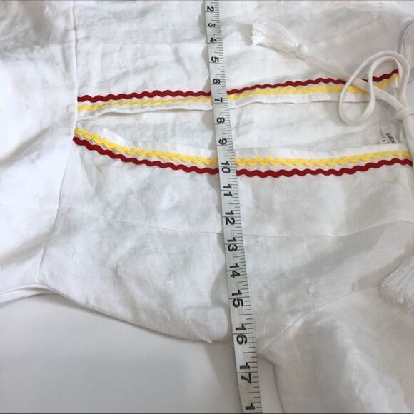 Tularosa Linen Mini Dress Mattie Mini Rick Rack Trim Size Small - Picture 7 of 7